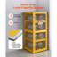 Armoire de rangement à cylindre horizontal, L 30 po x l 30 po x H 70,3 po, capacité de 8 cylindres, cage de rangement au propane à 4 niveaux, avec serrure et clés, acier au carbone thermolaqué jaune, pour le propane, l'oxygène et l'azote