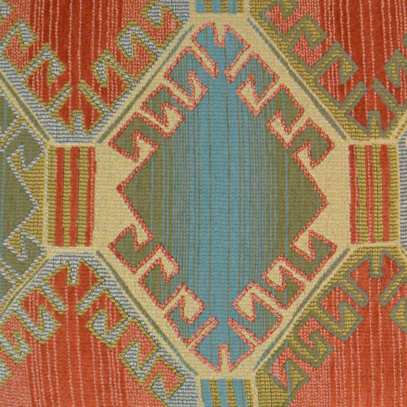 Cankiri Square Pillow Cover & Insert, 24"H x 24"W, Sapphire