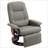 Recliners | HOMCOM Manual Swivel Recliner with Padded Armrests | Slate Gray PU Leather-1220329510