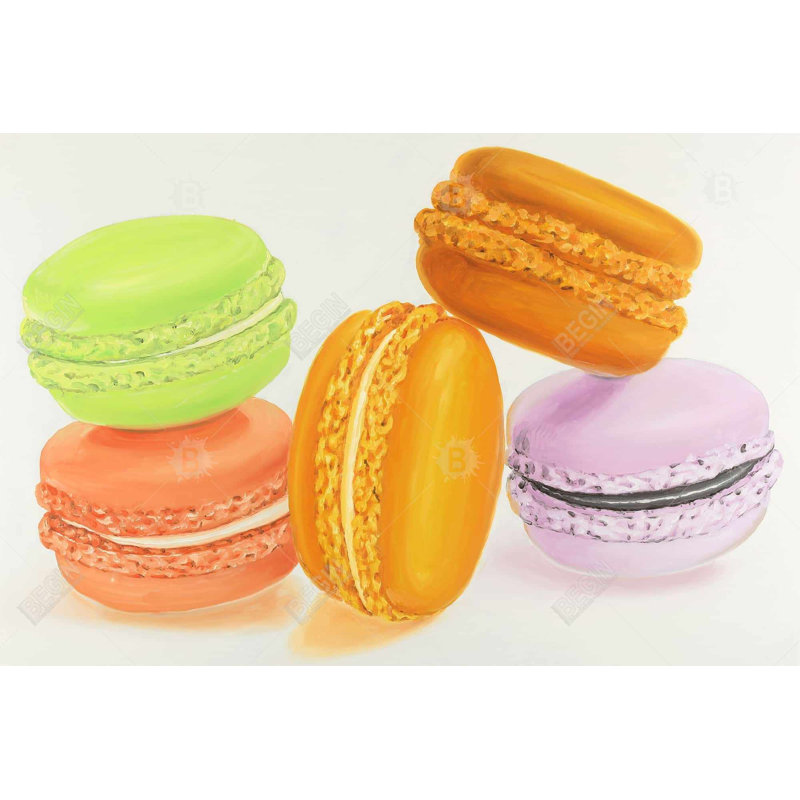 "Petites bouchées de macarons" sur toile