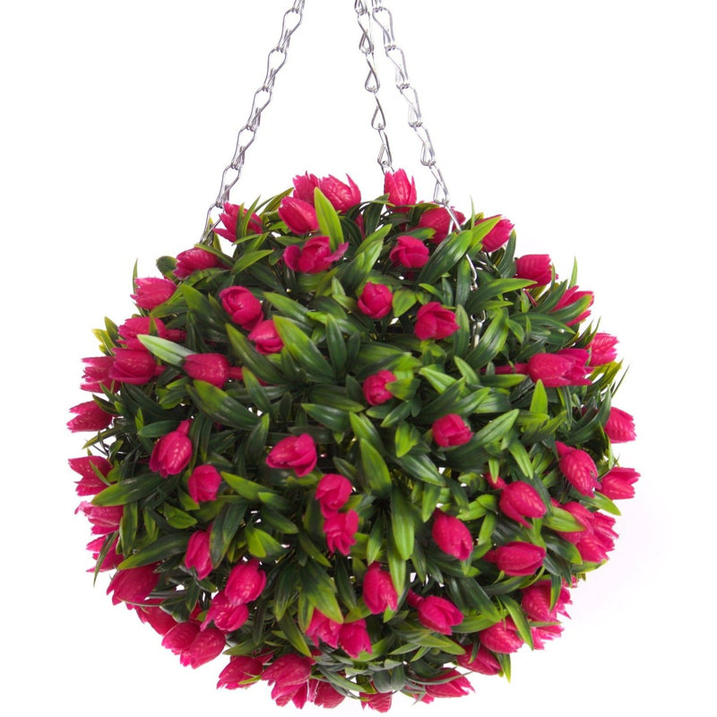 28cm Faux Flowering Plant, Pink