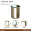 Houston Round Chairside Table - Brushed Gold