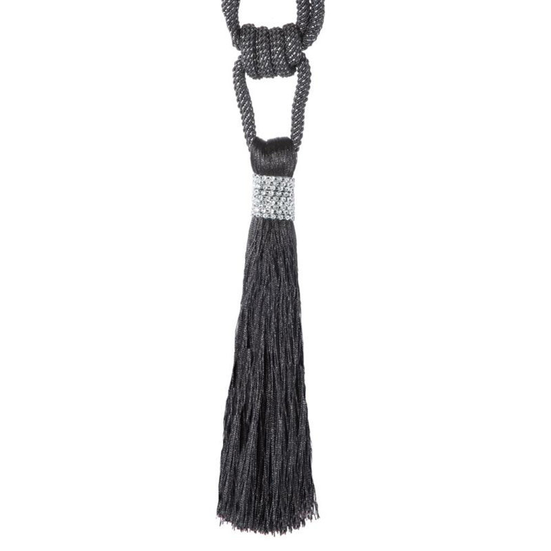Brazil Fabric 10cm Curtain Tieback, Steel