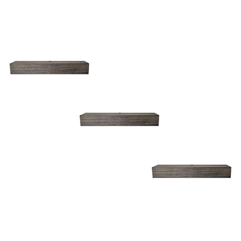 Rayne Poplar Floating Shelves, 6" H x 48" W x 7" D