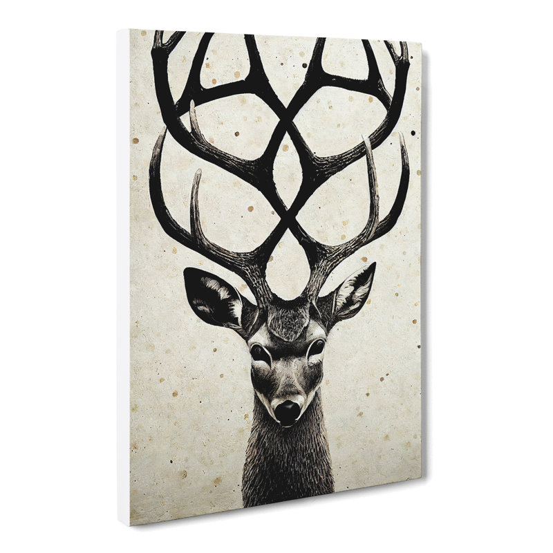 Deer Abstract Design Vol.2 - Wrapped Canvas, 60cm H x 40cm W x 3cm D