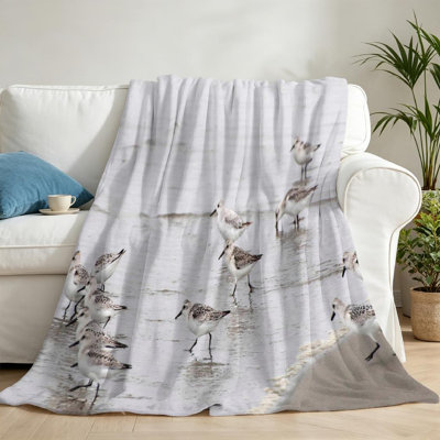 Clear Ultra Soft Flannel Fleece Throw Blanket,of Ocean Usa Adorable Single-Sided Print