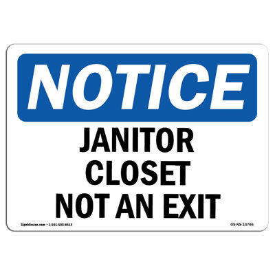 Janitor Closet Not an Exit Sign