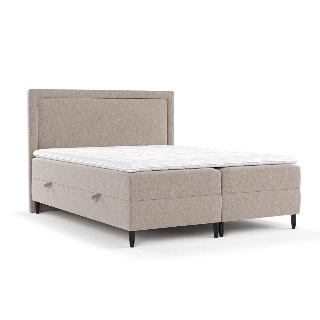 Boxspringbett Tullos mit Topper und Bettkasten