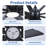 84 In Super Large Black Ceiling Fan With Remote Control 8 Blades