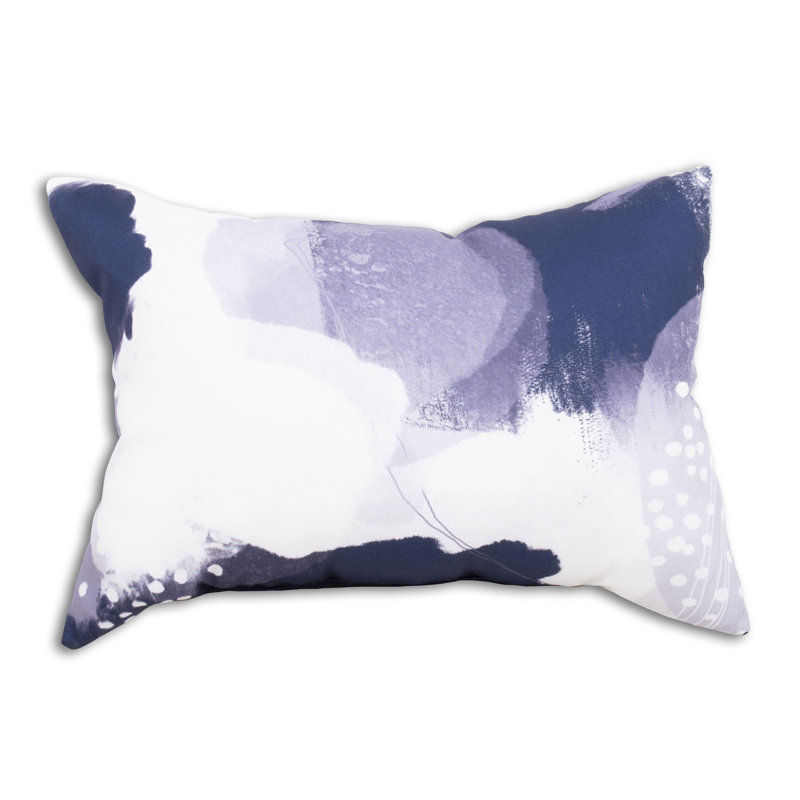 Coussin lombaire intérieur / extérieur abstrait, Bleu marine