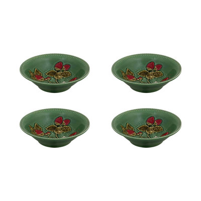 Strawberry Earthenware Dessert Bowl