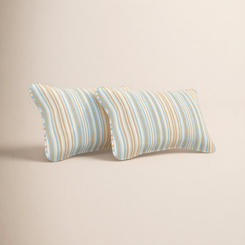 Zoa Striped Sunbrella® Outdoor Throw Pillow, 12"H x 24"W