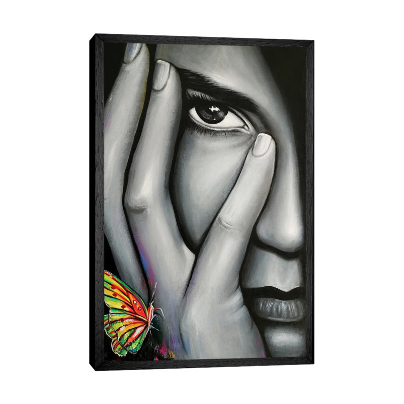 Sepia 1 Piece Painting on Canvas, 66.04 cm H x 45.72 cm W, Black Framed