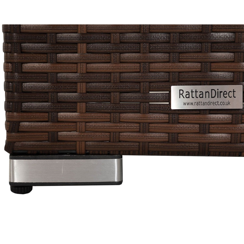 Finch 2 Seater Rattan Sofa Set, Chocolate/Coffee Cream