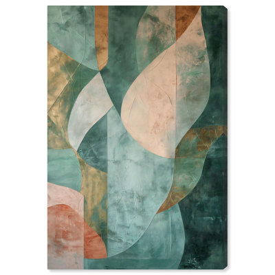 Emerald Ember II Canvas Green Abstract Art