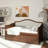 Twin Daybed With Trundle, Twin Size Daybed With 2 Storage Drawers, Wooden Sofa Bed With Upholstered Button Tufted Backrest For Living Room, Bedroom, Guest Room,Walnut-249737745