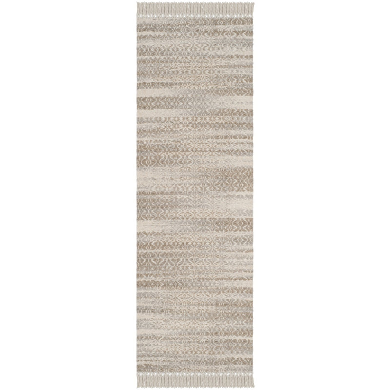 Waimes Flat Weave Cotton Geometric Rug, Runner 2'3" x 7'