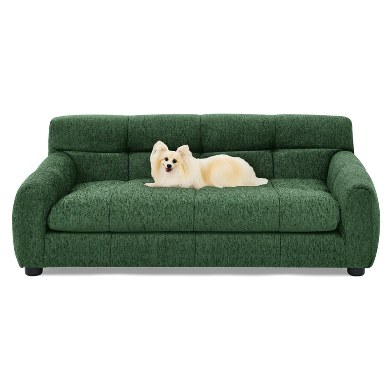 Grand chien avec lin respirant - Gris foncé et animal de compagnie moderne et stable pour chiens de taille moyenne