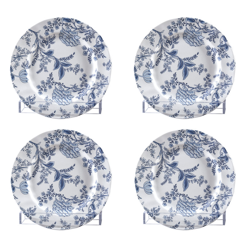 4 Piece Decorative Clear Acrylic Plates Wall Display Rack
