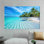 Toile de paysage de plage tropicale personnalisable - cadeau idéal pour bébé et décor avec vue sur l'océan
