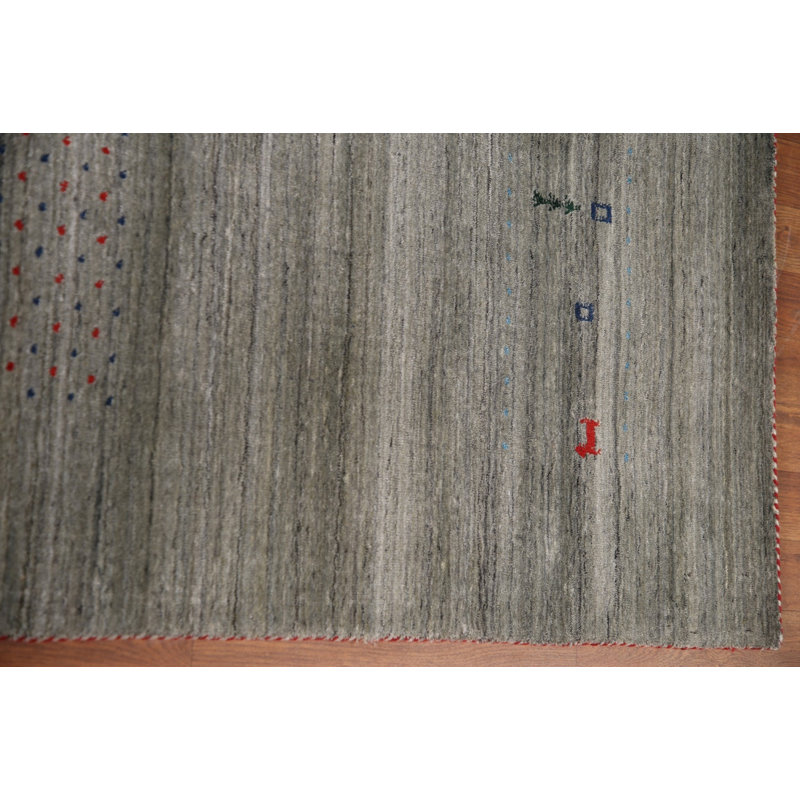 Tapis indien en laine Gabbeh 8 x 1