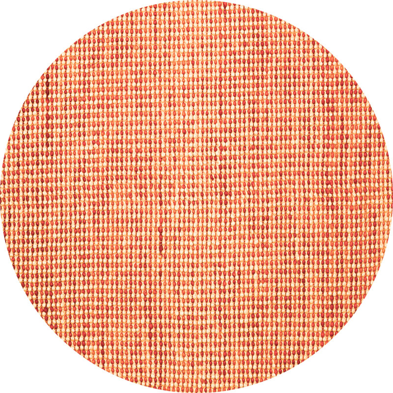 Polyester géométrique tissé à la machine / chenille pêche, Rond 8 pi