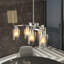 Lustre - configuration 6 lumières, finition nickel brossé-231945763-231945769-231945775