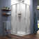 Cornerview 36" x 74.75" Framed Square Sliding Shower Enclosure with Base Included