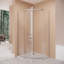 Cabine de douche néo-angle sans cadre, verre trempé de 6 mm, modernisation de salle de bain