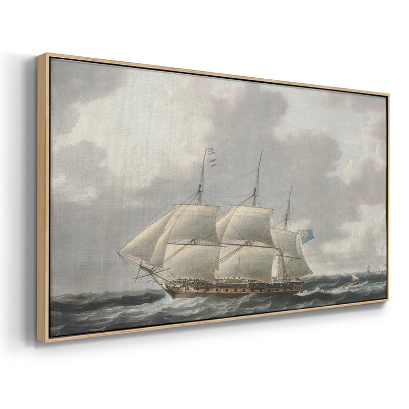 Série nautique-CCDCCI - Toile tendue avec châssis tendue, prête à être accrochée, Noir, H 21 po x l 41 po