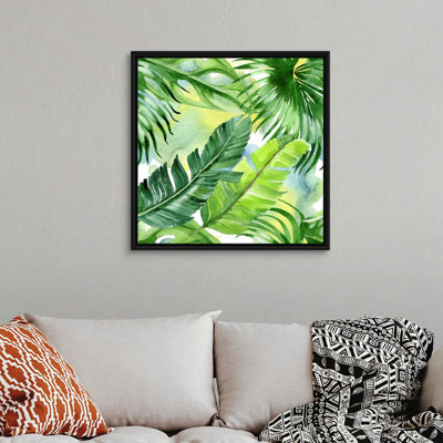 " Exotic Tropical Hawaiian Palm Tree Leaves " Painting Print