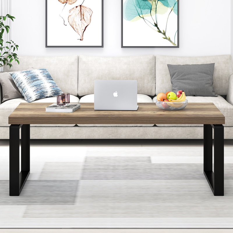 Hulste Modern 47" Coffee Table for Living Room, Oak, Oak