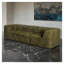 Canapé d'angle modulaire contemporain en fausse fourrure vert olive - Élément de mobilier de salon modulaire en mousse haute densité-115014508