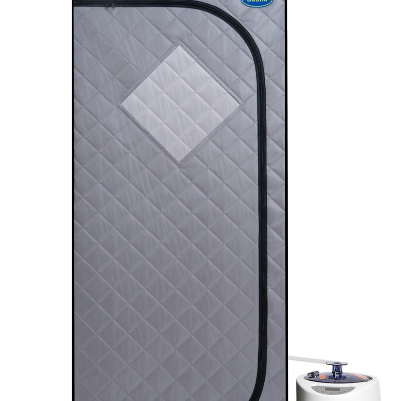 Full Size Portable Steam Sauna Tent–Personal Home Spa, With Steam Generator, Remote Control, Foldable Chair, Timer And PVC Pipe Connector Easy To Install.Fast Heating, With FCC Certification
