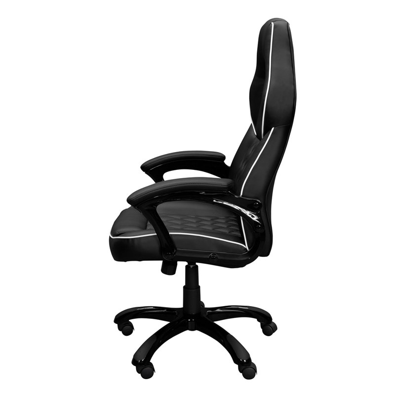 Black High Back Mesh and Leather Executive Swivel Desk Chair