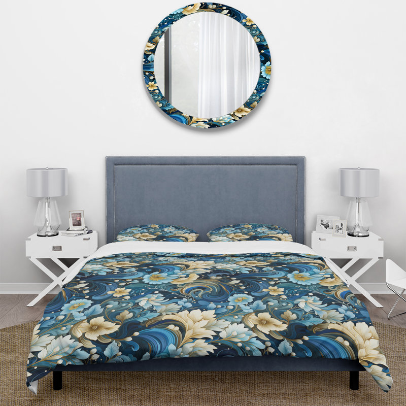Literie à motif cachemire brise côtière, Housse de couette simple + 1 taie décorative stan