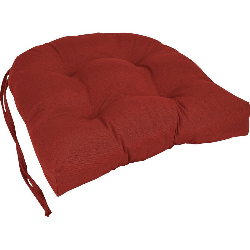 16-inch Indoor Dining Chair Cushion, Ruby Red
