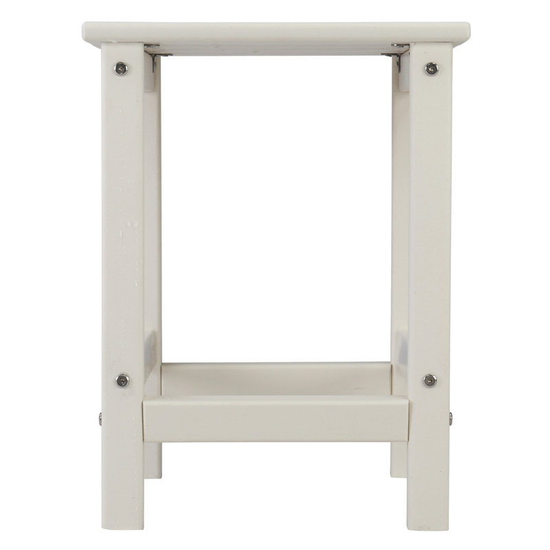 Jo-Ann Square Outdoor Side Table , 14 " W 14 " D, White