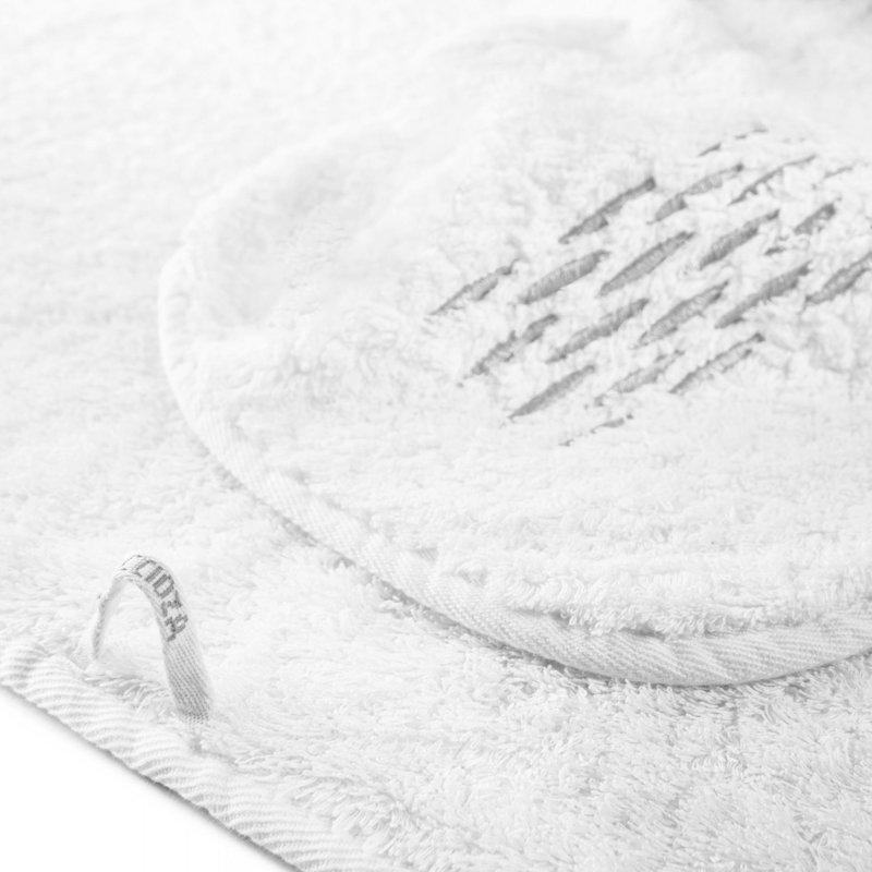Alhambra 100% Cotton Towel, Bath Sheet, White/Silver