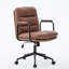 Office Chair With 40 Reclining Back, Mid Back And Padded , Wheels, Ergonomic Pu Leather, 360 Swivel, Adjustable Height, Double Sponge Cushion, Black, For Bedroom Study Makeup Vanity-132960778