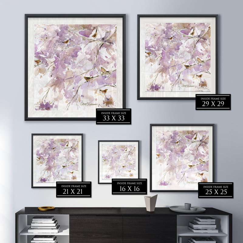 " Lavender Spring II ", 17.5" H x 17.5" W x 1.5" D