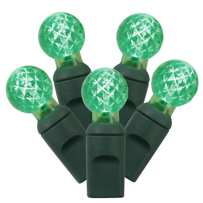 100 LED G12 Berry Christmas Lights - 33 ft Green Wire