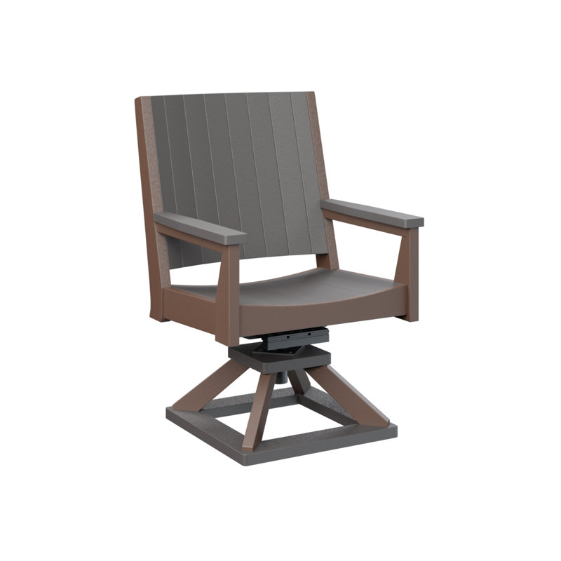 Mayhew Outdoor Dining Armchair, Light Black/Chocolate Brown