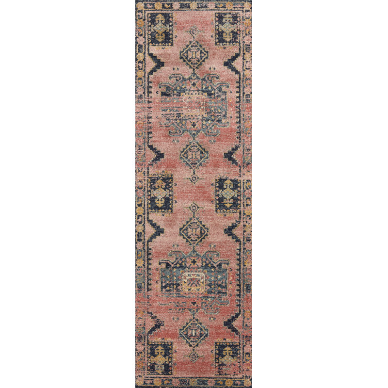 Tapis Atal Southwestern Rose, Tapis de couloir 2 pi 3 po x 7 pi 6 po