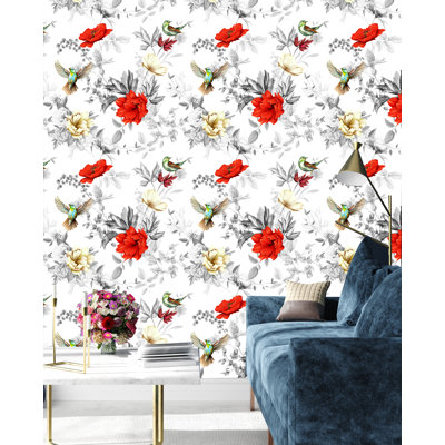 Bridgton Peel & Stick Floral Roll