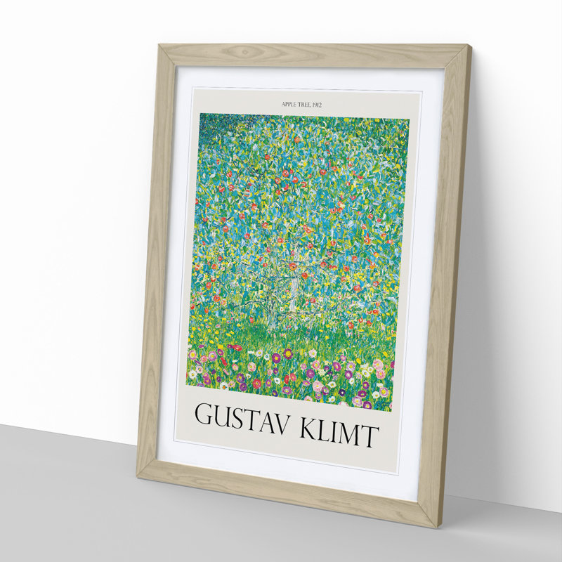 Apple Tree by Gustav Klimt - Picture Frame Painting, 65cm H x 48cm W x 2cm D, Oak