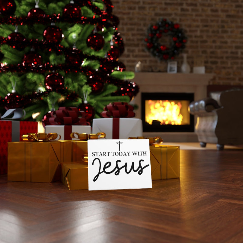 Start Today With Jesus - Wrapped Canvas Print