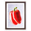 Lone Red Bell Pepper - Framed Print-56853063-56853068