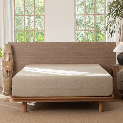 MooMee Fitted Sheet Extra Deep Pocket 100% Washed Cotton Linen Like Textured 