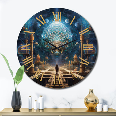 Final Destination City of Light  Abstract Landscape Wall Clock